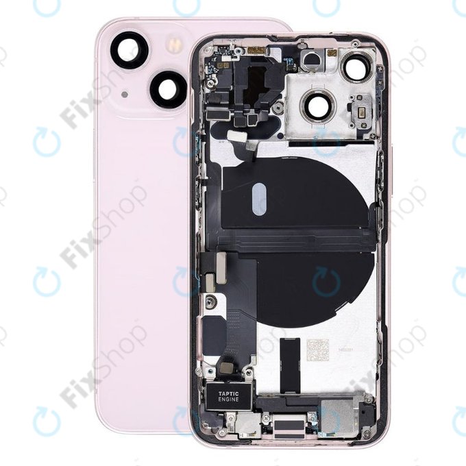 Scocca posteriore con piccoli componenti per iPhone 13 Mini, Pink
