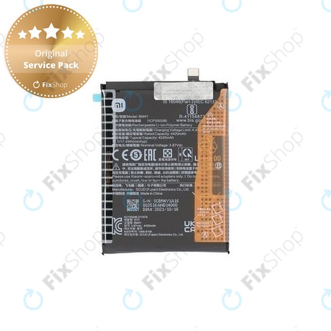 Batteria per Xiaomi Mi 11i, Poco F3, BM4Y, 460200005B5S, 4520mAh, Genuine Service Pack