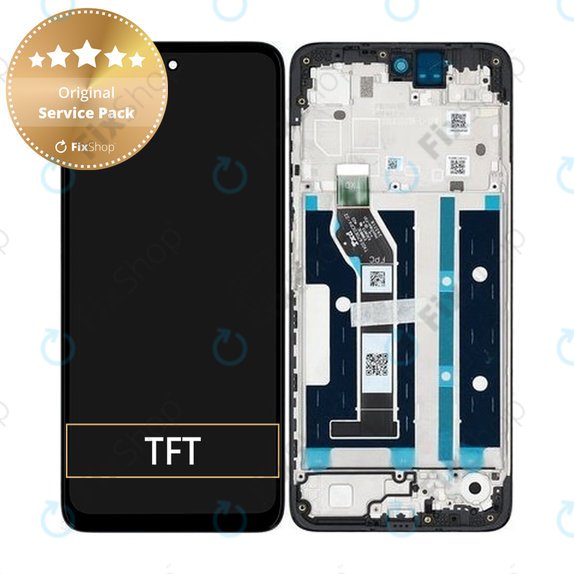 Schermo per Motorola Moto G05, Vetro touch con cornice, 5D68C29300, Genuine Service Pack