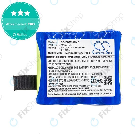 Batteria per Edan Cs-01, Edan H100, Edan H100b, Edan H100n, 4XNR49AA1500P, Ni-MH, 1500mAh, 4.8V, HQ