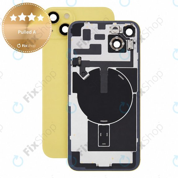 Vetro scocca posteriore per iPhone 14 Plus, Yellow, Pulled A
