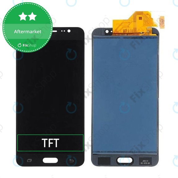 Schermo per Samsung J5 J510FN (2016), Black, Vetro touch senza cornice