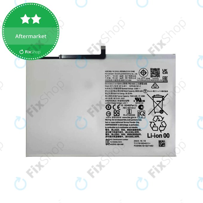 Batteria per Samsung Galaxy Tab A9+ X210, X216B, WT-S-W11, 7040mAh