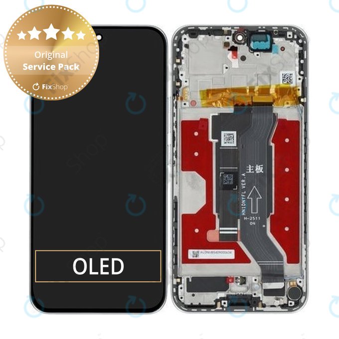 Schermo per Honor 400, Meteor Silver, Vetro touch con cornice, 0235APNS, Genuine Service Pack