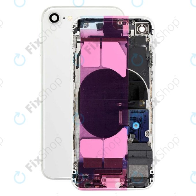Scocca posteriore con piccoli componenti per iPhone 8, Silver