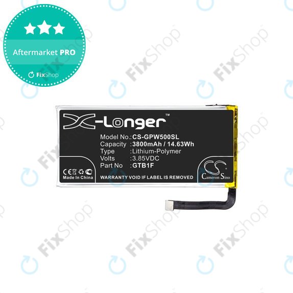 Batteria per Google Pixel 5, 3800mAh, Li-Pol, 3.85 V, GTB1F, HQ