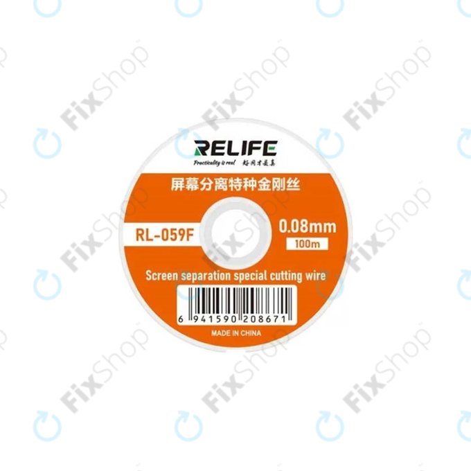 Filo per separazione display LCD 0,08 mm x 100 m, Relife RL-059F