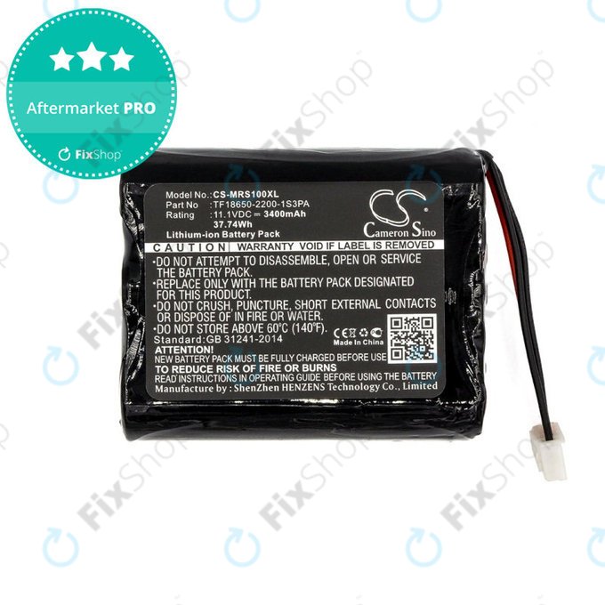 Batteria per Marshall Stockwell, TF18650-2200-1S3PA, Li-Ion, 3400mAh, 11.1V, HQ
