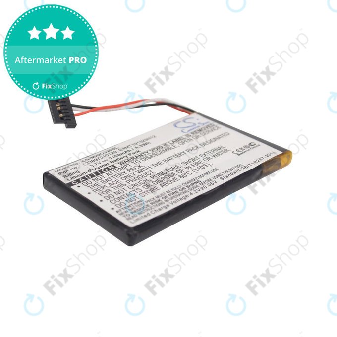 Batteria per Mitac Mio C320, C520, C520t, C720, C810, BP-LX1320/11-B0001 SN, Li-Polymer, 1150mAh, 3.7V, HQ