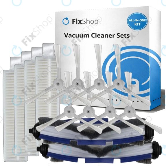 Set di ricambi per Rowenta Explorer s60 (2x spazzola principale, 4x filtro, 8x spazzola laterale)