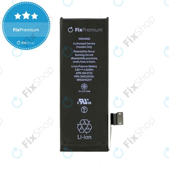 Batteria per iPhone 5S, 1560mAh, FixPremium