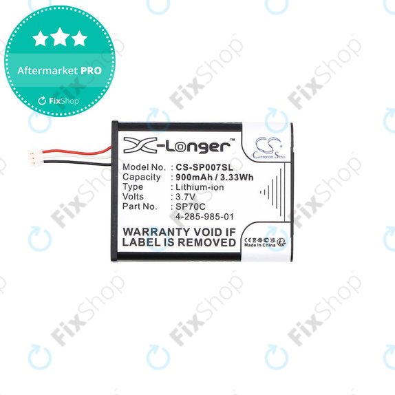 Batteria per Sony PSP E1000, E1002 E1004 E1008 SP70C, Li-Ion, 900mAh, 3.7V, HQ