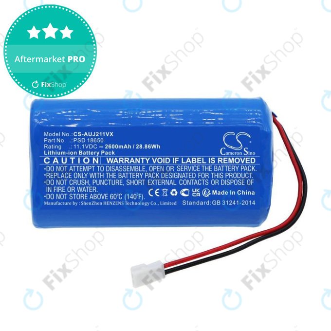 Batteria per Aquajack 211, PSD 18650, Li-Ion, 2600mAh, 11.1V, HQ