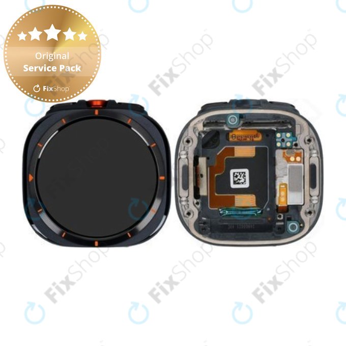 Schermo per Samsung Galaxy Watch Ultra (LTE) SM-L705U, Dark Grey, Vetro touch con cornice, GH82-35194A, Genuine Service Pack