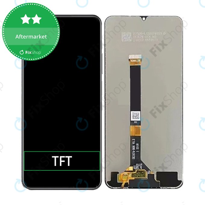 Schermo LCD per Realme C51, Vetro touch senza cornice