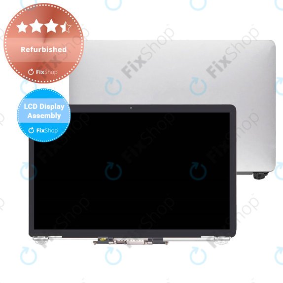 Schermo per Apple MacBook Air 13" A1932 (2018), vetro frontale + cover, Silver, Refurbished