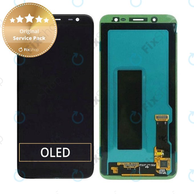 Schermo per Samsung J6 J600F, Vetro touch senza cornice, GH97-21931A, GH97-22048A, Genuine Service Pack