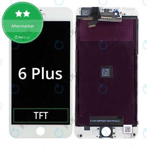 Schermo per iPhone 6 Plus, White, Vetro touch con cornice