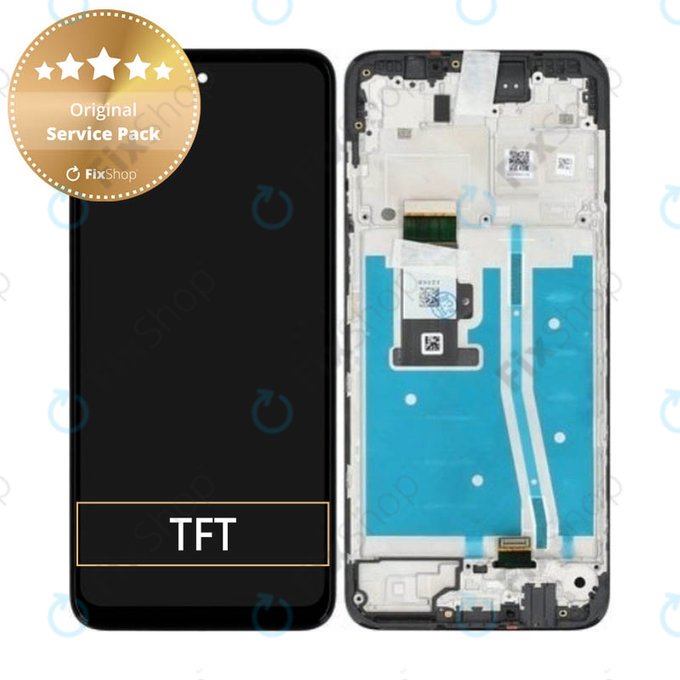 Schermo per Motorola Moto G53 5G, Black, Vetro touch con cornice, 5D68C22150, Genuine Service Pack