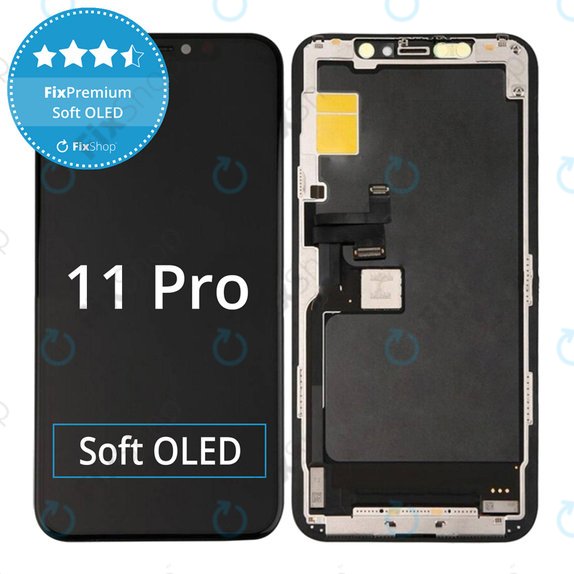 Schermo Soft OLED per iPhone 11 Pro, Vetro touch con cornice, FixPremium