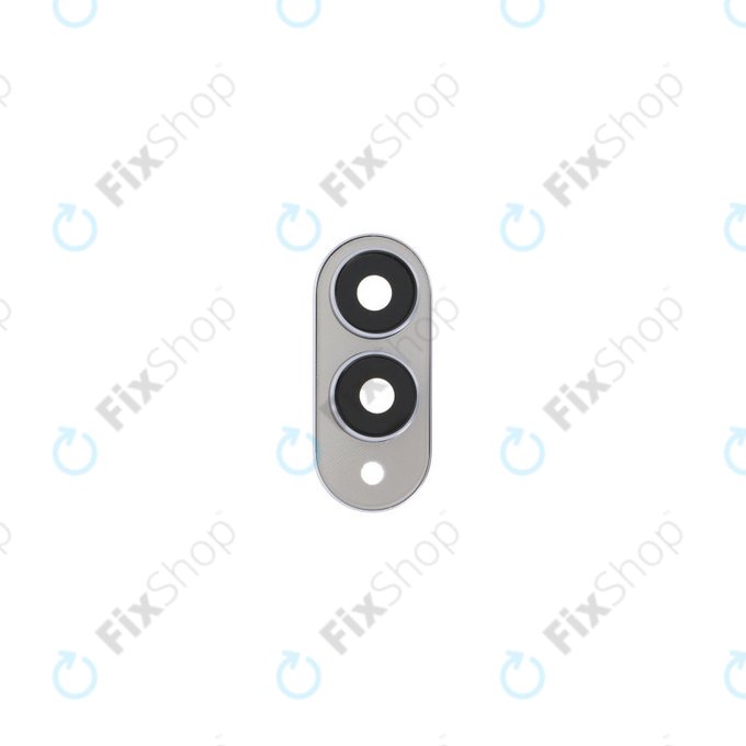 Lente fotocamera posteriore con frame per Samsung S25 Edge, Titanium Silver