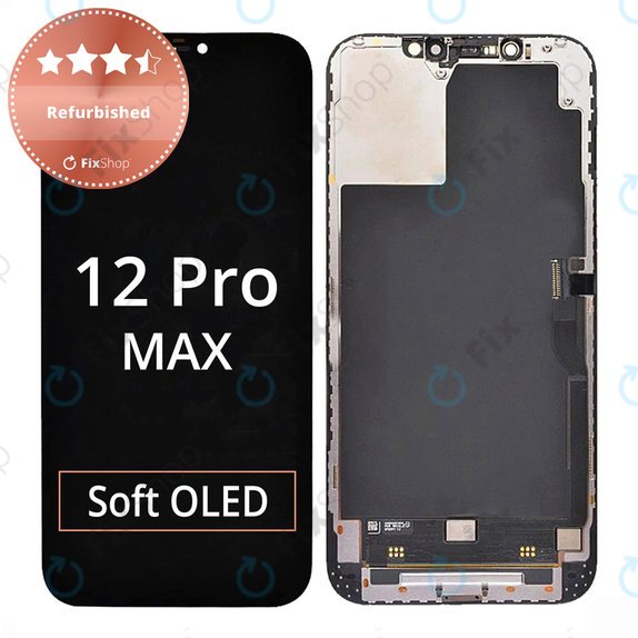 Schermo per iPhone 12 Pro Max, Vetro touch con cornice, Refurbished