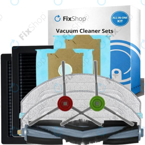 Set di ricambi per Yeedi Cube, CC (1x spazzola principale, 2x filtro, 2x spazzola laterale, 2x panno mop, 2x sacchetto polvere)