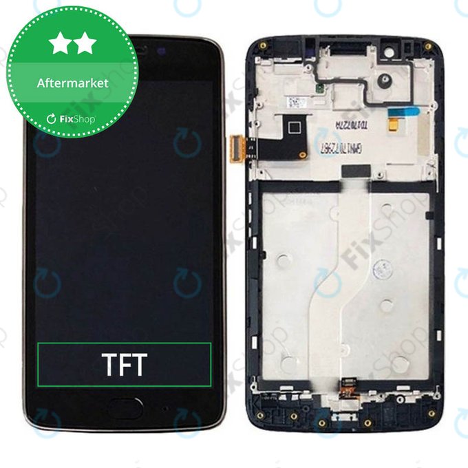 Schermo per Motorola Moto G5 XT1676, Black, Vetro touch con cornice