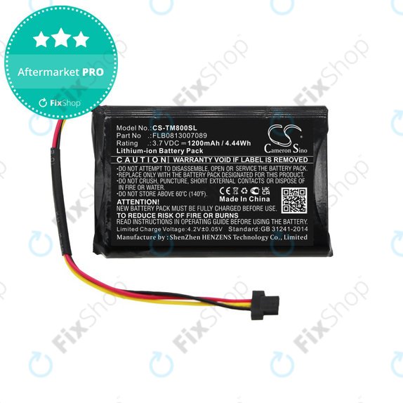 Batteria per TomTom One XL Traffic, XL 30 Europe 31, FLB0813007089, Li-Ion, 1200mAh, 3.7V, HQ