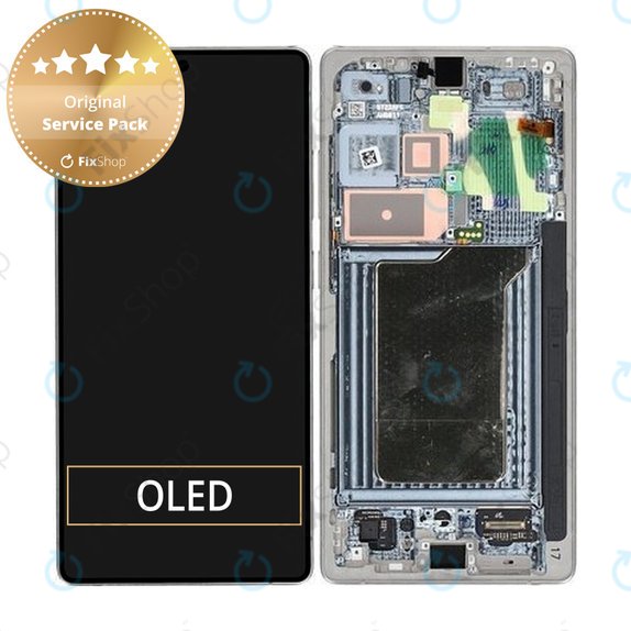 Schermo per Samsung S25 Ultra, Titanium Silver, Vetro touch con cornice, GH82-36387A, Genuine Service Pack
