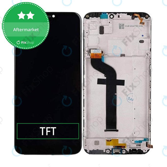 Schermo per Xiaomi Mi A2 Lite (Redmi 6 Pro), Black, Vetro touch con cornice