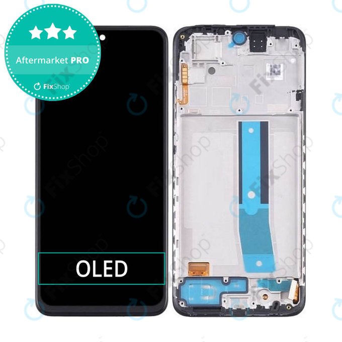 Schermo OLED per Xiaomi Redmi Note 11S 2201117SG 2201117SI, Black, Vetro touch con cornice