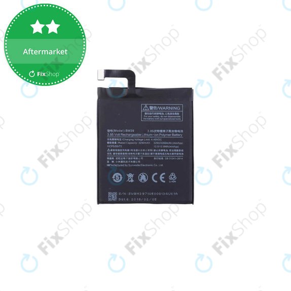 Batteria per Xiaomi Mi6, BM39, 3350mAh