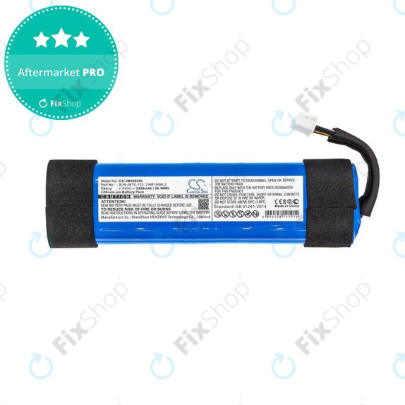 Batteria per JBL Xtreme 2, SUN-INTE-103, Li-Ion, 5200mAh, 7.4V, HQ
