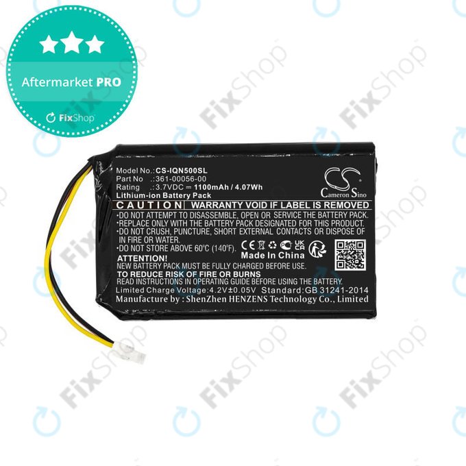 Batteria per Garmin Drive 50 LM, 51LMT, 51LMT-S, DriveSmart 5 LMT, Nüvi 30, 50, 50LM, 52, 52LM, 52LMT, 55, 55LM, 55LMT, 361-00056-00, 361-00056-50, 1100mAh, HQ