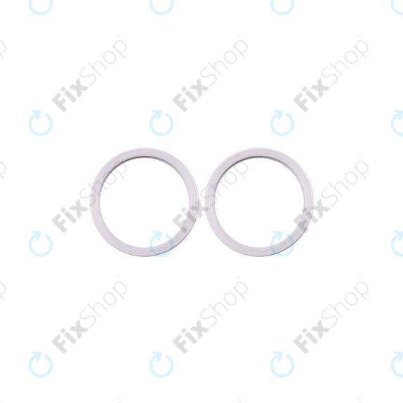 Frame lente fotocamera posteriore 2pcs per iPhone 11, 12, 12 Mini, White