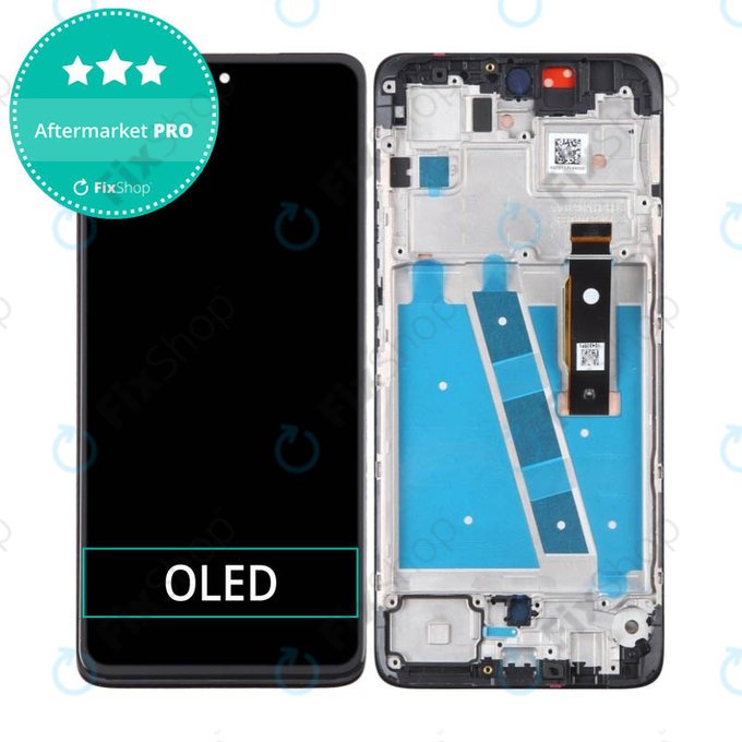 Schermo OLED per Motorola Moto G72 XT2255, Meteorite Gray, Vetro touch con cornice