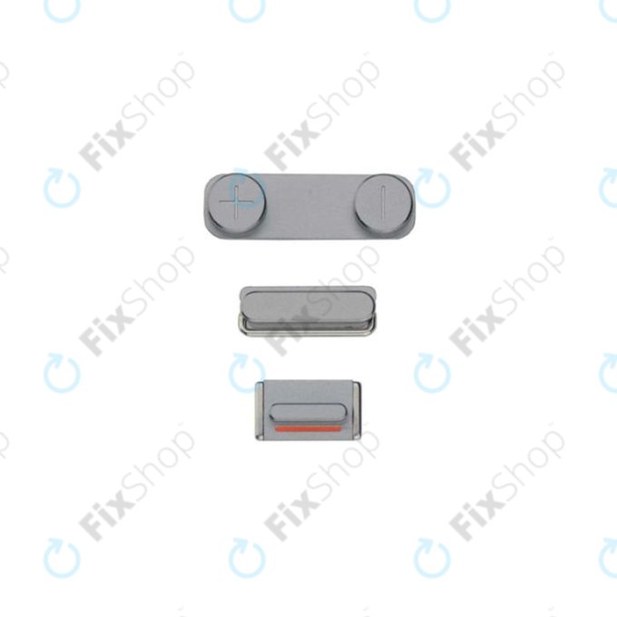 Set pulsanti laterali accensione, volume e silenzioso per iPhone 5S, Space Gray