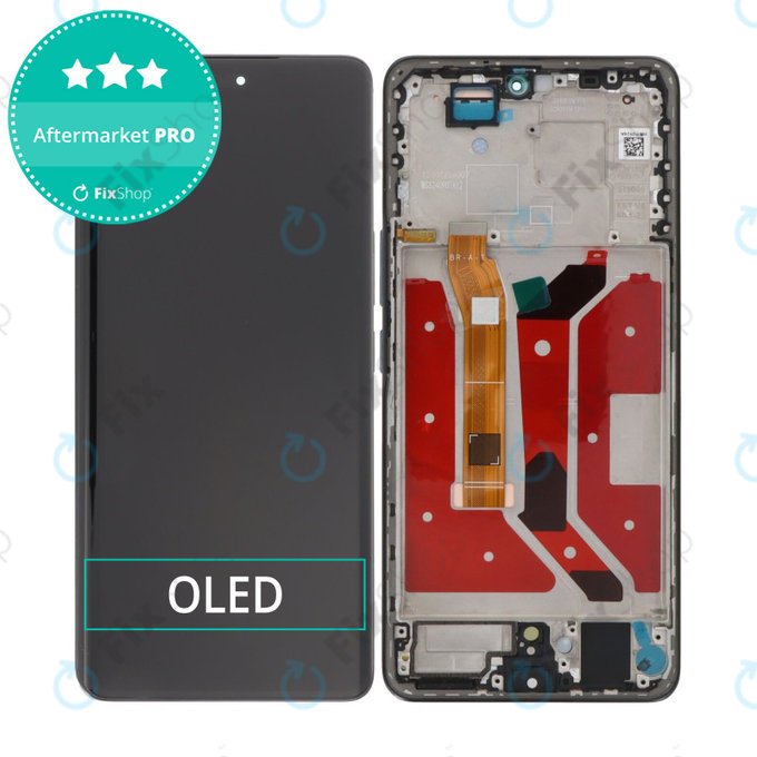 Schermo OLED per Honor Magic7 Lite, Black, Vetro touch con cornice
