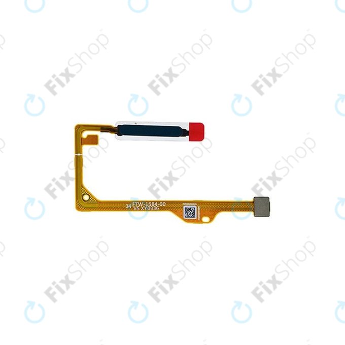 Sensore di impronte digitali con cavo flex per Huawei P Smart 2021, 23100614, Verde Crush, Genuine Service Pack