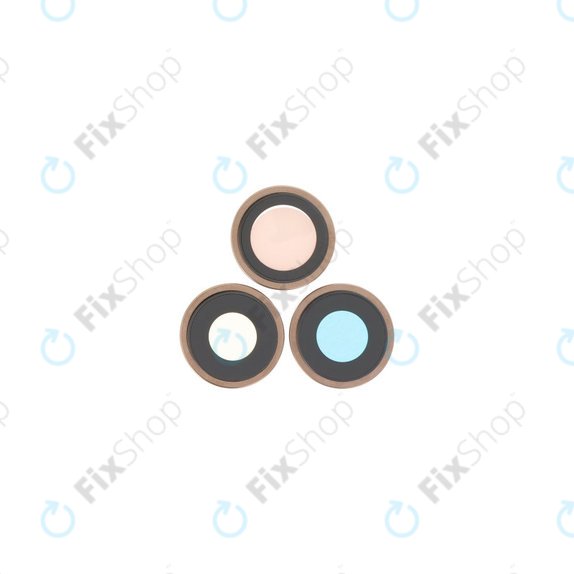 Lente fotocamera posteriore con frame 3 pz per iPhone 16 Pro, 16 Pro Max, Desert Titanium