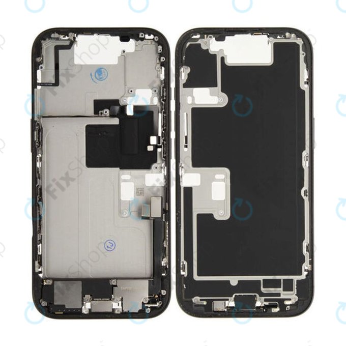 Telaio centrale con pulsanti di accensione e volume per iPhone 16 Pro, Black Titanium