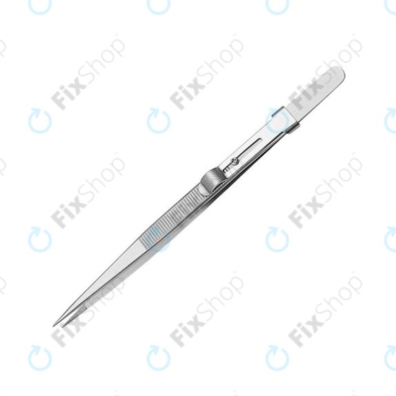 Pinzetta professionale in acciaio inox con punta dritta 163 mm
