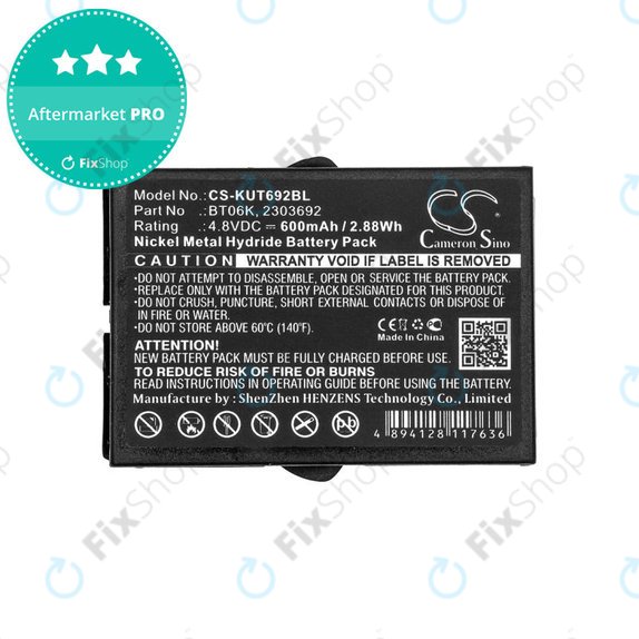 Batteria per Ikusi T70, TM70, BT06K, Ni-MH, 600mAh, 4.8V, HQ