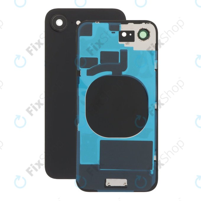 Vetro della scocca posteriore per iPhone 16e, Black, Lente fotocamera