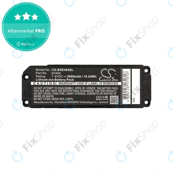 Batteria per Bose 413295, Bose SoundLink Mini, 063404, Li-Ion, 2600mAh, 7.4V, HQ