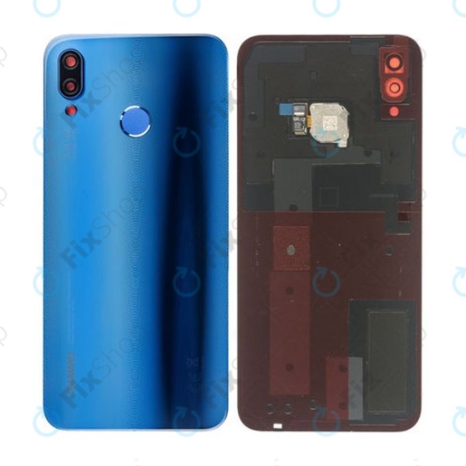 Cover batteria + lettore impronte digitali per Huawei P20 Lite, Klein Blue, 02351VTV, 02351VNU, Genuine Service Pack