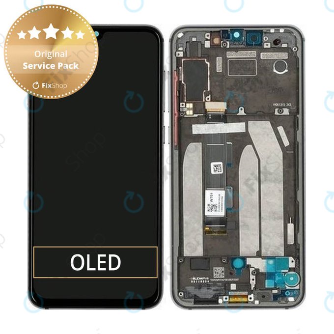 Schermo per Xiaomi Mi 9 SE, Black, Vetro touch con cornice, 5606101010B6, Genuine Service Pack