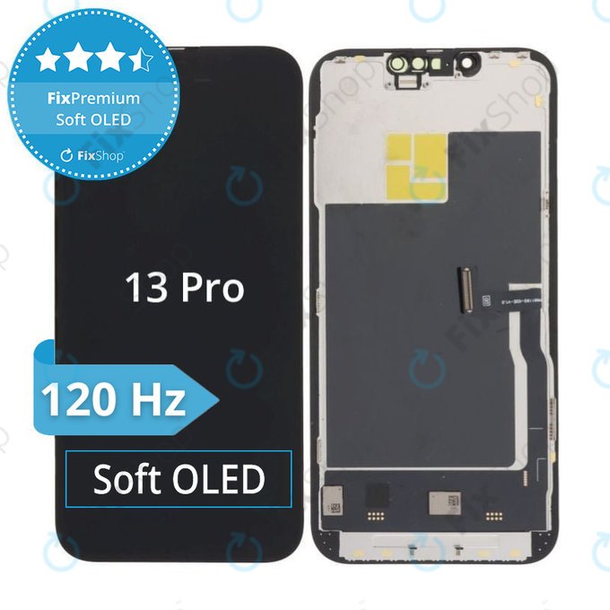 Schermo Soft OLED per iPhone 13 Pro, Vetro touch con cornice, DIAGNOSTIC