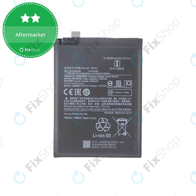 Batteria per Xiaomi Mi 11 Lite 4G, Mi 11 Lite 5G, 11 Lite 5G NE, BP42, 4250mAh